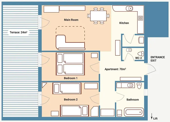 Appartamento Calm Premium Apartment, Terrace & Garage